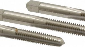 HERTEL Tap Set: 5/16-18 UNC, 4 Flute, High Speed Steel, Bright Finish K008923AS