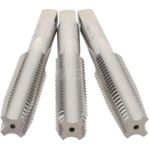 HERTEL Tap Set: 1/2-13 UNC, 4 Flute, High Speed Steel, Bright Finish K008929AS