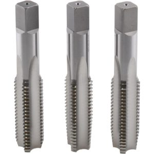 HERTEL Tap Set: 7/8-9 UNC, 4 Flute, High Speed Steel, Bright Finish K008939AS