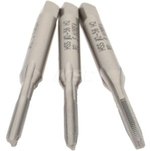 HERTEL Tap Set: #2-56 UNC, 3 Flute, High Speed Steel, Bright Finish 008903AS