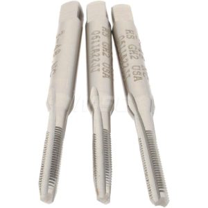 HERTEL Tap Set: #3-48 UNC, 3 Flute, High Speed Steel, Bright Finish K008905AS