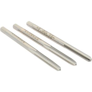 HERTEL Tap Set: #6-40 UNF, 3 Flute, High Speed Steel, Bright Finish K008914AS
