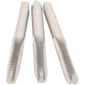 HERTEL Tap Set: #6-32 UNC, 3 Flute, High Speed Steel, Bright Finish K008913AS