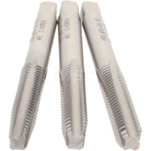HERTEL Tap Set: #10-24 UNC, 4 Flute, High Speed Steel, Bright Finish K008917AS
