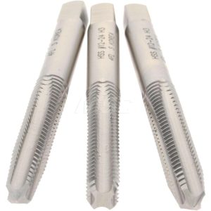 HERTEL Tap Set: #12-24 UNC, 4 Flute, High Speed Steel, Bright Finish K008919AS