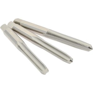 HERTEL Tap Set: Metric Coarse, 4 Flute, High Speed Steel, Bright Finish K029509AS