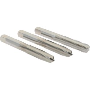 HERTEL Tap Set: Metric Coarse, 4 Flute, High Speed Steel, Bright Finish K029512AS