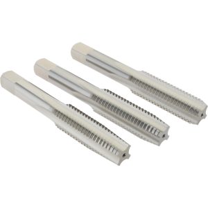 HERTEL Tap Set: Metric Coarse, 4 Flute, High Speed Steel, Bright Finish K029514AS