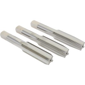 HERTEL Tap Set: Metric Coarse, 4 Flute, High Speed Steel, Bright Finish K029515AS