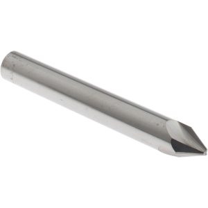 HERTEL Countersink: 1/4" Head Dia, 60.00 deg Included Angle, 3 Flute, Solid Carbide, Right Hand Cut 333-003050
