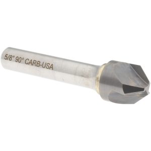 HERTEL Countersink: 5/8" Head Dia, 90.00 deg Included Angle, 3 Flute, Solid Carbide, Right Hand Cut 333-007070