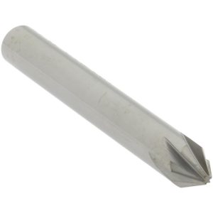 HERTEL Countersink: 1/4" Head Dia, 60.00 deg Included Angle, 6 Flute, Solid Carbide, Right Hand Cut 336-003050