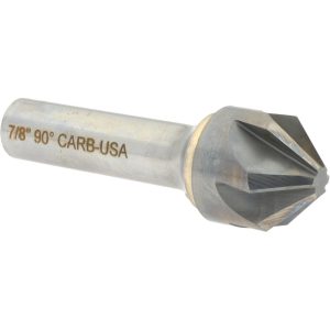 HERTEL Countersink: 7/8" Head Dia, 90.00 deg Included Angle, 6 Flute, Solid Carbide, Right Hand Cut 336-009070