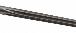 VALUE COLLECTION Taper Pin Reamer: #2 Pin, 0.1605" Small End, 0.2006" Large End, High Speed Steel SM24N02