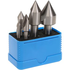 VALUE COLLECTION Countersink Set: 5 Pc, 1/4 to 1" Head Dia, 1 Flute, 60 deg Included Angle SC10605S