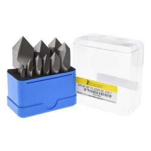 VALUE COLLECTION Countersink Set: 9 Pc, 3/16 to 1" Head Dia, 1 Flute, 82 deg Included Angle SC10829S