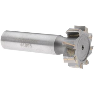 VALUE COLLECTION Woodruff Keyseat Cutter: 1" Cut Dia, 5/16" Cut Width, 1/2" Shank Dia, Staggered Tooth STC1008
