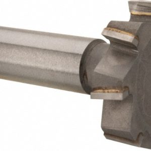 VALUE COLLECTION Woodruff Keyseat Cutter: 1-1/4" Cut Dia, 5/16" Cut Width, 1/2" Shank Dia, Staggered Tooth STC1010