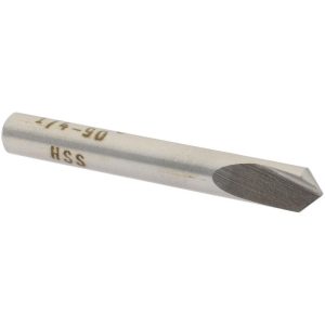 VALUE COLLECTION Countersink: 1/4" Head Dia, 90.00 deg Included Angle, 1 Flute, High-Speed Steel, Right Hand Cut SC1090016
