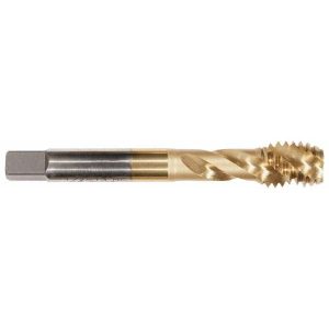 ACCUPRO Spiral Flute Tap: M5x0.8, Metric Coarse, 3 Flute, Modified Bottoming Chamfer, 6H Class of Fit, Powdered Metal, TiCN Finish 43044-01C