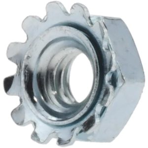 VALUE COLLECTION #12-24, Zinc Plated, Steel K-Lock Hex Nut with External Tooth Lock Washer R52001637