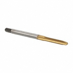 CLEVELAND #6-32 Plug RH 2B H3 TiN High Speed Steel 3-Flute Straight Flute Hand Tap C55100