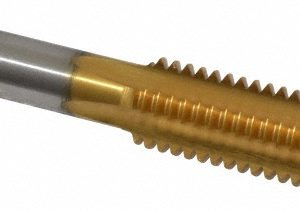CLEVELAND 1/2-13 Plug RH 3B H3 TiN High Speed Steel 4-Flute Straight Flute Hand Tap C55132