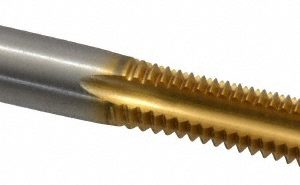 CLEVELAND 3/8-16 Plug RH 3B H3 TiN High Speed Steel 4-Flute Straight Flute Hand Tap C55124