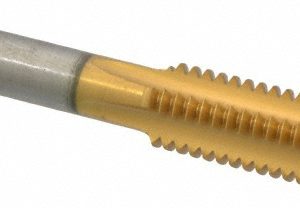 CLEVELAND 7/16-14 Plug RH H3 TiN High Speed Steel 4-Flute Straight Flute Hand Tap C55128