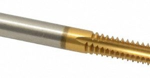 CLEVELAND #10-24 Bottoming RH 2B/3B H3 TiN High Speed Steel 4-Flute Straight Flute Hand Tap C55208