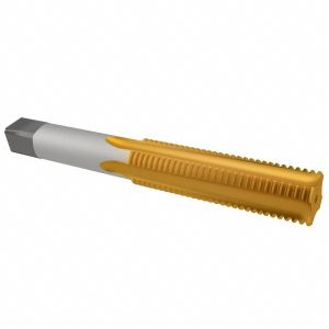 CLEVELAND 1/2-13 Bottoming RH 3B H3 TiN High Speed Steel 4-Flute Straight Flute Hand Tap C55232