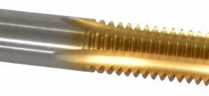 CLEVELAND 3/8-16 Bottoming RH 3B H3 TiN High Speed Steel 4-Flute Straight Flute Hand Tap C55224