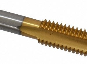CLEVELAND Spiral Point Tap: 1/2-13, UNC, 3 Flutes, Plug, 3B, High Speed Steel, TiN Finish C55332