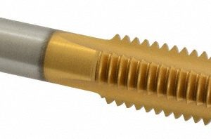 CLEVELAND Spiral Point Tap: 5/8-11, UNC, 3 Flutes, Plug, 3B, High Speed Steel, TiN Finish C55336