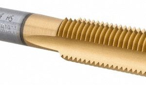CLEVELAND Spiral Point Tap: 7/16-20, UNF, 3 Flutes, Plug, 2B, High Speed Steel, TiN Finish C55330