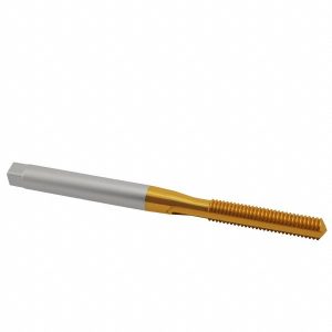 CLEVELAND Spiral Point Tap: #10-32, UNF, 2 Flutes, Plug, 2B, High Speed Steel, TiN Finish C55310