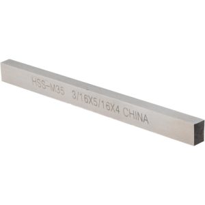VALUE COLLECTION Tool Bit Blank: 3/16" Wide, 5/16" High, 4" OAL, M35 Cobalt, Rectangle 461-0000