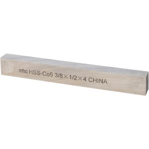 VALUE COLLECTION Tool Bit Blank: 3/8" Wide, 1/2" High, 4" OAL, M35 Cobalt, Rectangle 461-0080
