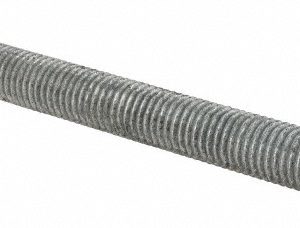 ALL AMERICA THREADED PRODUCTS General-Purpose Threaded Rod: 3/4-10, 6' OAL, Low-Carbon Steel, Hot-Dipped Galvanized Finish 85146