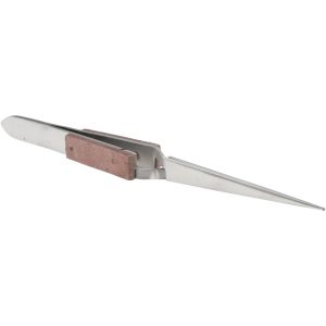 VALUE COLLECTION Assembly Tweezer: Stainless Steel, Straight Tip, 6-1/2" OAL 10275-SS