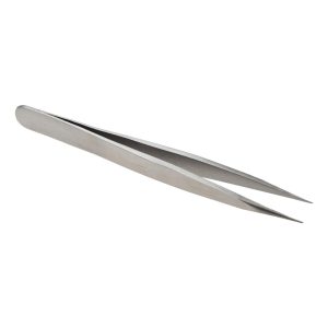 VALUE COLLECTION Precision Tweezer: OO-SS, Stainless Steel, Very Strong & Heavy Tip & Shank Tip, 4-3/4" OAL 10453-SS