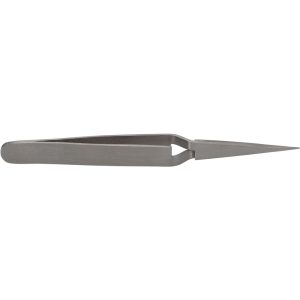 VALUE COLLECTION Reverse Action Tweezer: N0, Flat Tip, 4-1/2" OAL 10470-SA
