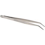VALUE COLLECTION Assembly Tweezer: Stainless Steel, Bent Tip, 6-1/4" OAL 11033-SA