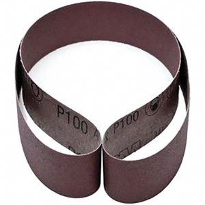 3M Abrasive Belt: 2" Wide, 48" Long, 100 Grit, Aluminum Oxide 7010361717