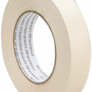 ABILITYONE Packing Tape: 1/2" Wide, White, Rubber Adhesive 7510005824771