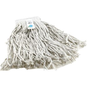 PRO-SOURCE Wet Mop Cut: Clamp Jaw, Medium, White Mop, Cotton 02714160