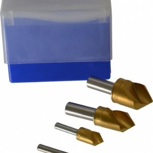 M.A. FORD Countersink Set: 4 Pc, 1/4 to 1" Head Dia, 1 Flute, 82 &deg; Included Angle 64T100002