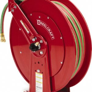 REELCRAFT 24" Long x 13" Wide x 25-3/8" High, 1/4" ID, Spring Retractable Welding Hose Reel TW84100 OLPT