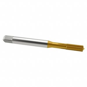 EMUGE Thread Forming Tap: 3/8-16 UNC, 2BX Class of Fit, Modified Bottoming, Cobalt, TiN Coated BU921400.5011