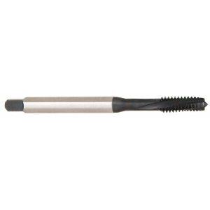 EMUGE Spiral Flute Tap: 1/4-20 UNC, 3 Flutes, Plug, 2BX Class of Fit, Cobalt, Nitride Coated BU306001.5009